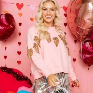Queen of Sparkles Rhinestone Heart Sweatshirt